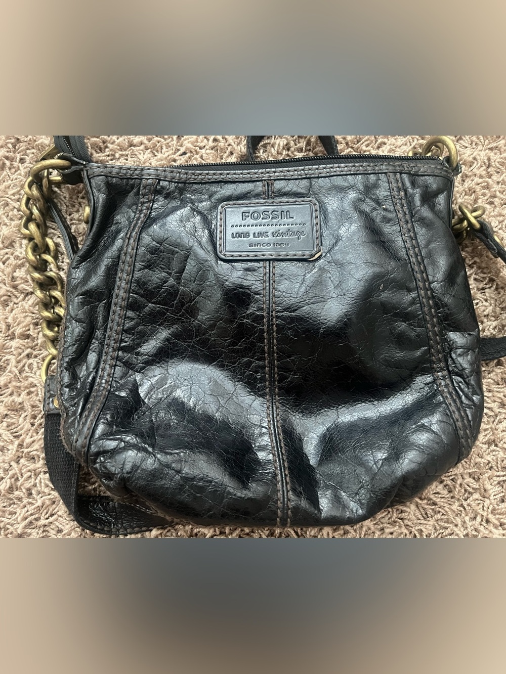 Fossil Black Leather Purse